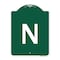 Signmission Designer Series Sign-Sign W/ Letter N, Green & White Aluminum Sign, 18" x 24", GW-1824-22938 A-DES-GW-1824-22938 - alternate 1